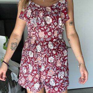 Red printed Shorts Jumper